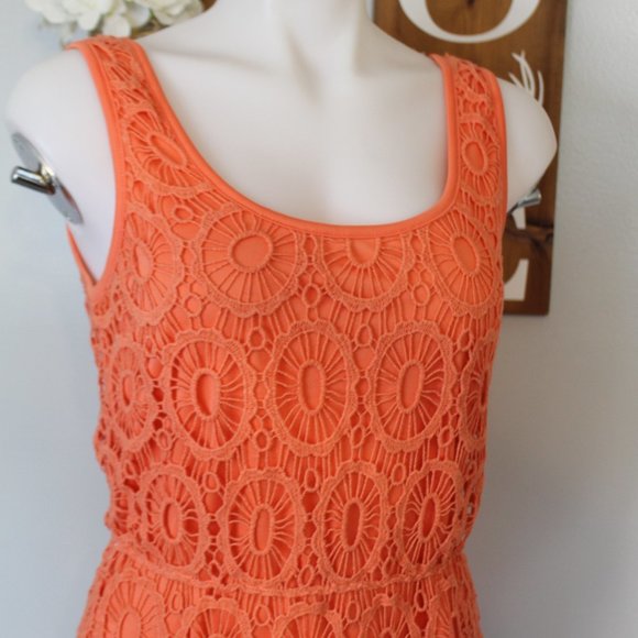 LC Lauren Conrad Crochet Open-Back Sleeveless Dress - Picture 2 of 8